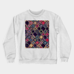 Moroccan Tile pattern, metallic Crewneck Sweatshirt